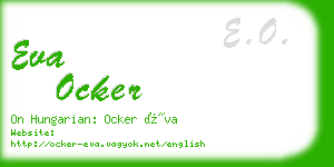 eva ocker business card